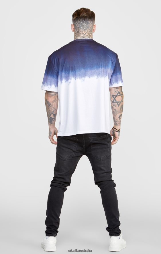 Men Apparel TB82N384 SikSilk Navy Graphic Fade T-Shirt