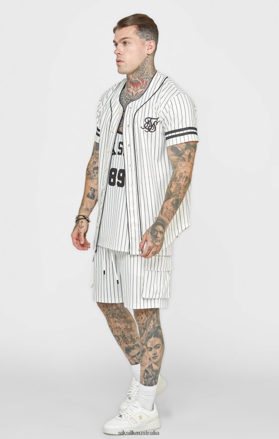Men Apparel TB82N391 SikSilk Beige Baseball Jersey
