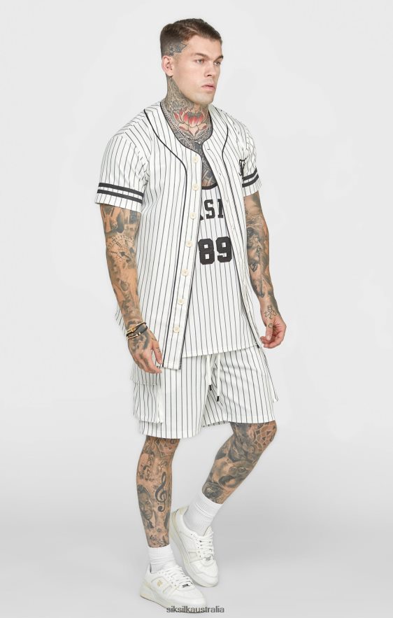 Men Apparel TB82N391 SikSilk Beige Baseball Jersey