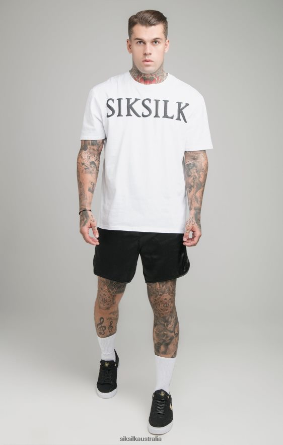Men Apparel TB82N406 SikSilk White Relaxed Fit T-Shirt