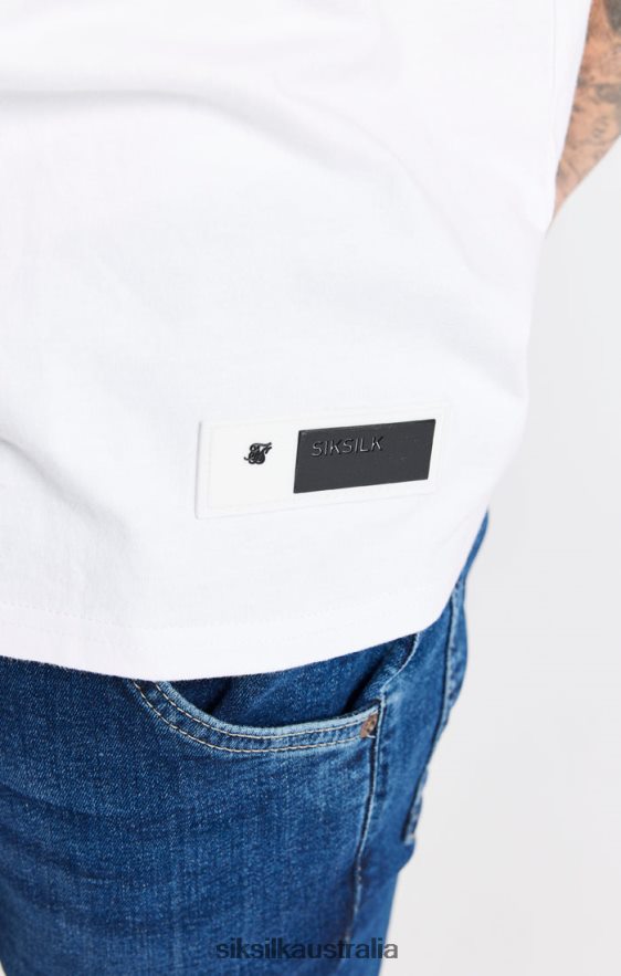 Men Apparel TB82N410 SikSilk White Oversized T-Shirt