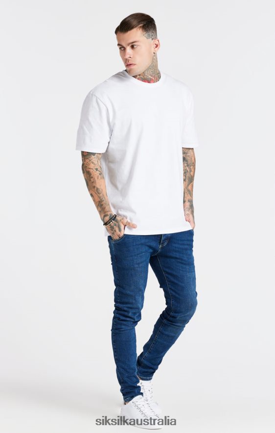 Men Apparel TB82N410 SikSilk White Oversized T-Shirt