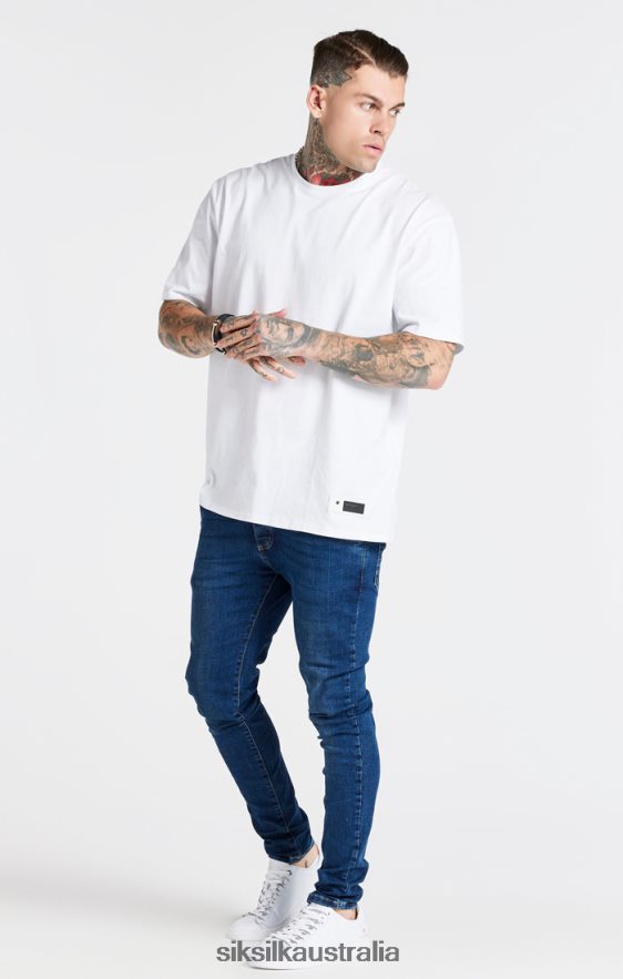 Men Apparel TB82N410 SikSilk White Oversized T-Shirt