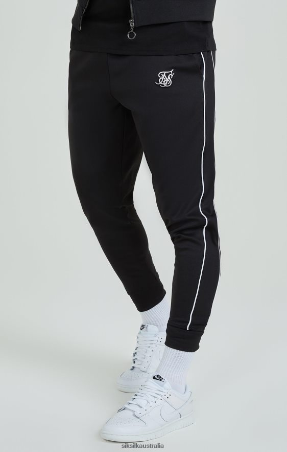 Men Apparel TB82N503 SikSilk Black Panelled Tracksuit