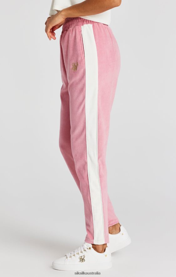 Women Apparel TB82N163 SikSilk Pink Velour Track Pant