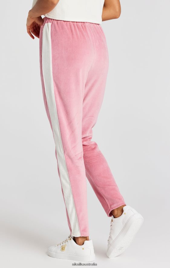 Women Apparel TB82N163 SikSilk Pink Velour Track Pant