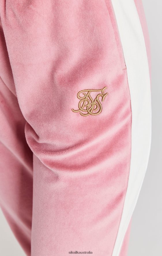 Women Apparel TB82N163 SikSilk Pink Velour Track Pant