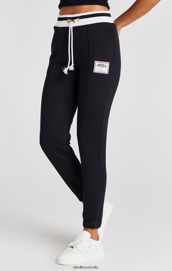Women Apparel TB82N168 SikSilk Black Basketball Track Pant