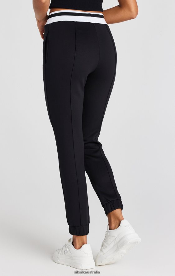 Women Apparel TB82N168 SikSilk Black Basketball Track Pant