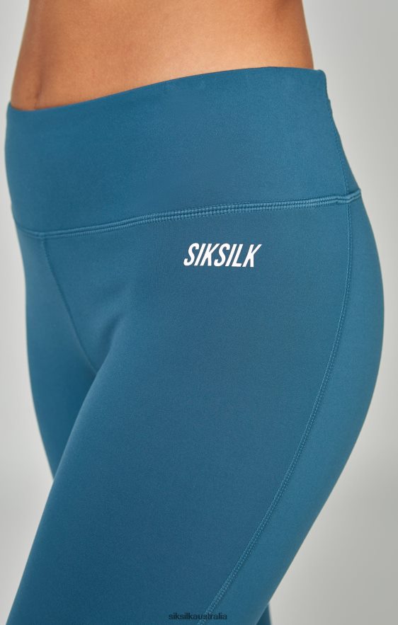 Women Apparel TB82N170 SikSilk Teal Sports Essentials Capri
