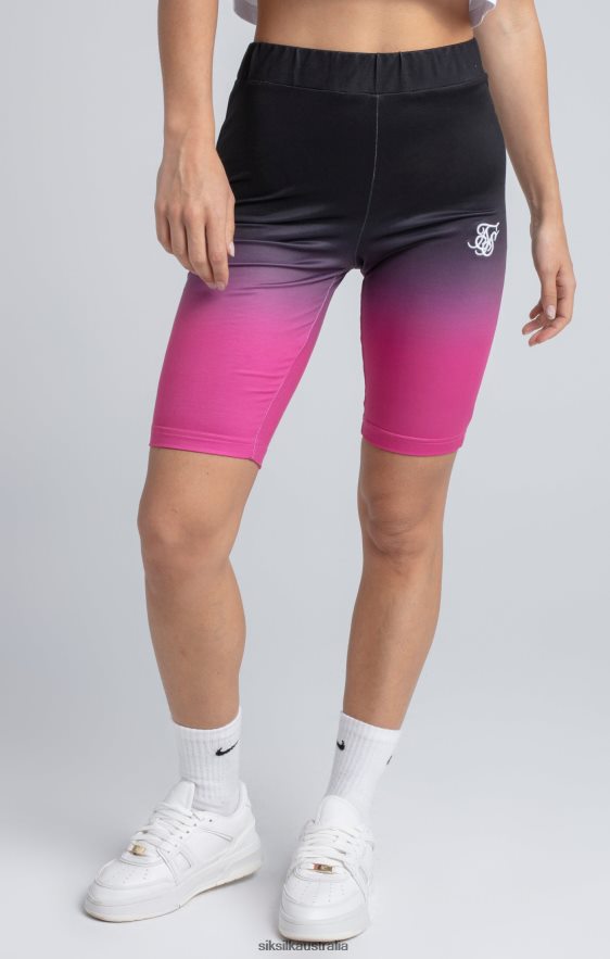 Women Apparel TB82N202 SikSilk Black Fade Cycle Short