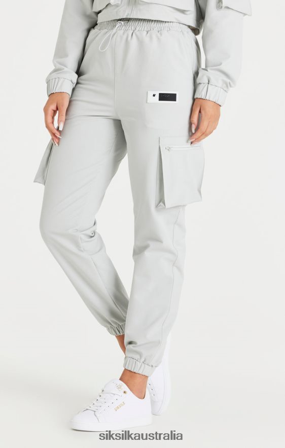 Women Apparel TB82N179 SikSilk Grey Cargo Track Pant
