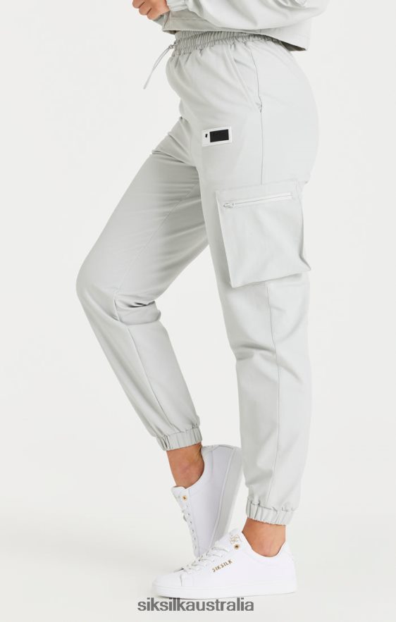 Women Apparel TB82N179 SikSilk Grey Cargo Track Pant
