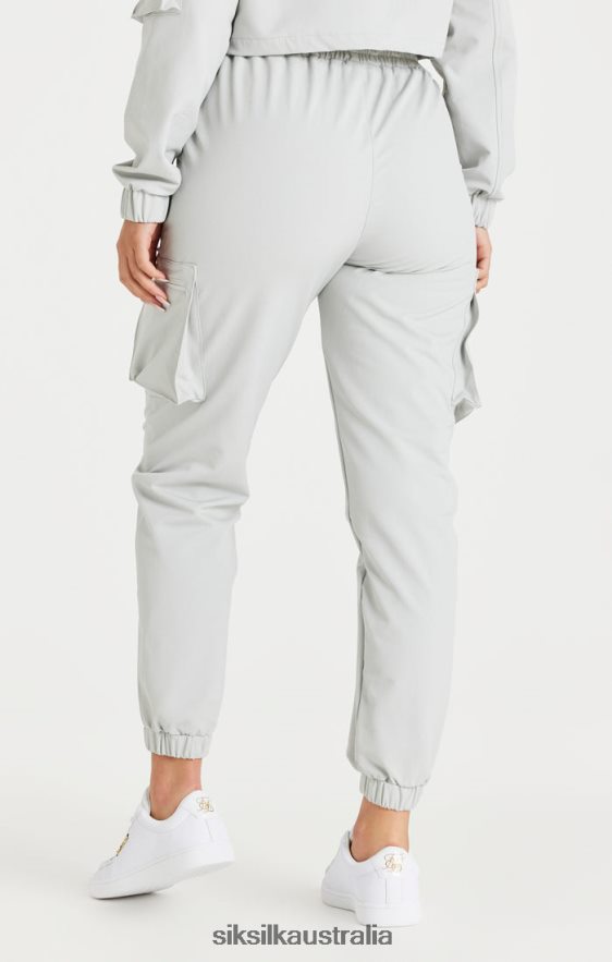 Women Apparel TB82N179 SikSilk Grey Cargo Track Pant