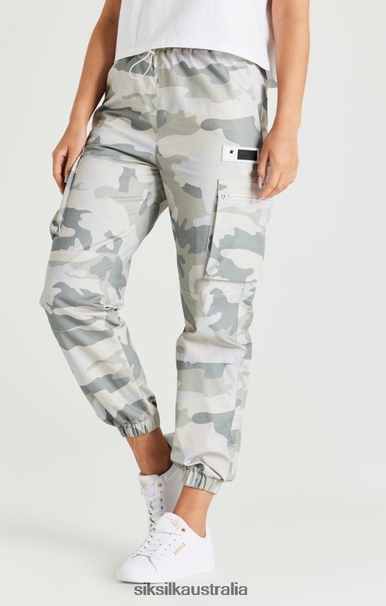 Women Apparel TB82N180 SikSilk Camo Rip Stop Cargo Pant