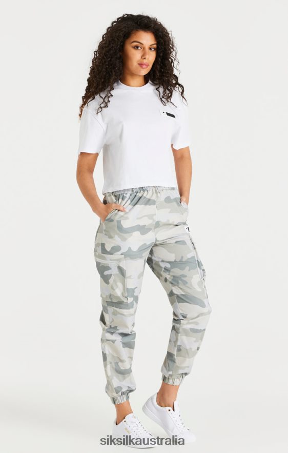 Women Apparel TB82N180 SikSilk Camo Rip Stop Cargo Pant