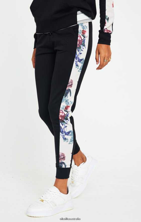 Women Apparel TB82N183 SikSilk Botanical Florals Pants - Black