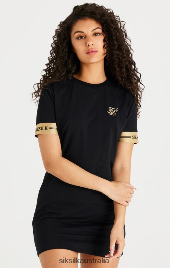 Women Apparel TB82N143 SikSilk Black T-Shirt Dress