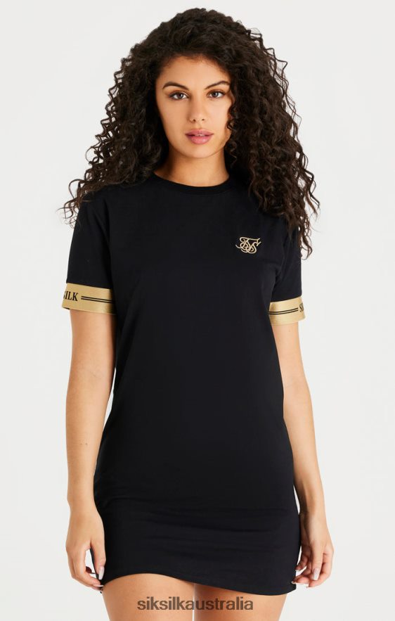 Women Apparel TB82N143 SikSilk Black T-Shirt Dress