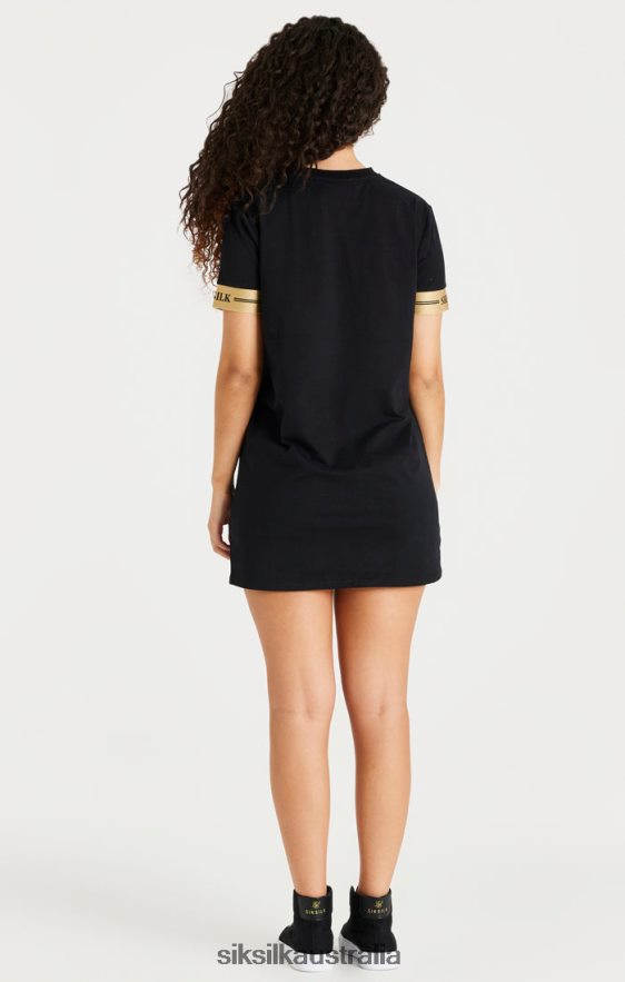 Women Apparel TB82N143 SikSilk Black T-Shirt Dress