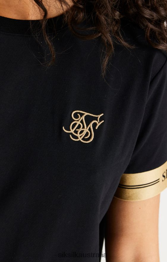 Women Apparel TB82N143 SikSilk Black T-Shirt Dress