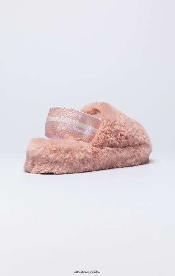 Women Footwear TB82N274 SikSilk Pink Fluffy Slide Slipper
