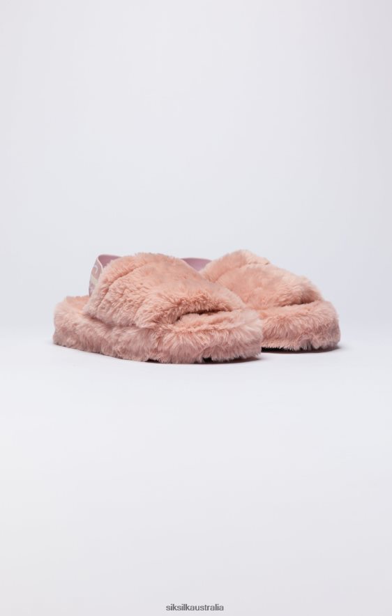 Women Footwear TB82N274 SikSilk Pink Fluffy Slide Slipper