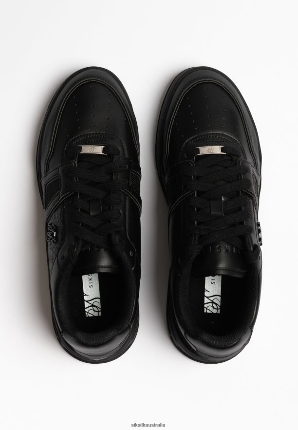Women Footwear TB82N263 SikSilk Black Low Top Court Trainer