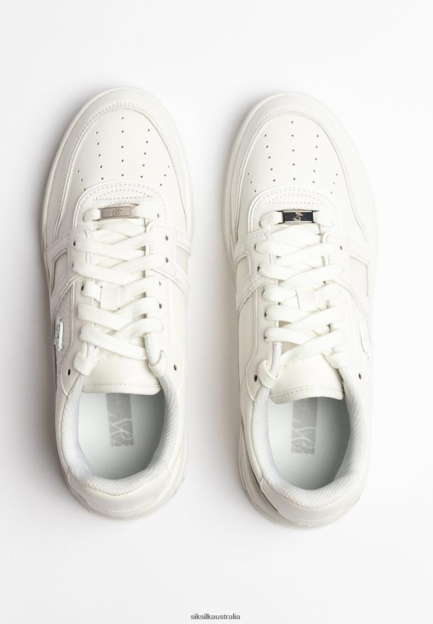 Women Footwear TB82N268 SikSilk Off White Low Top Court Trainer