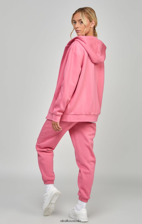 Women Apparel TB82N102 SikSilk Pink Essential Zip Thru