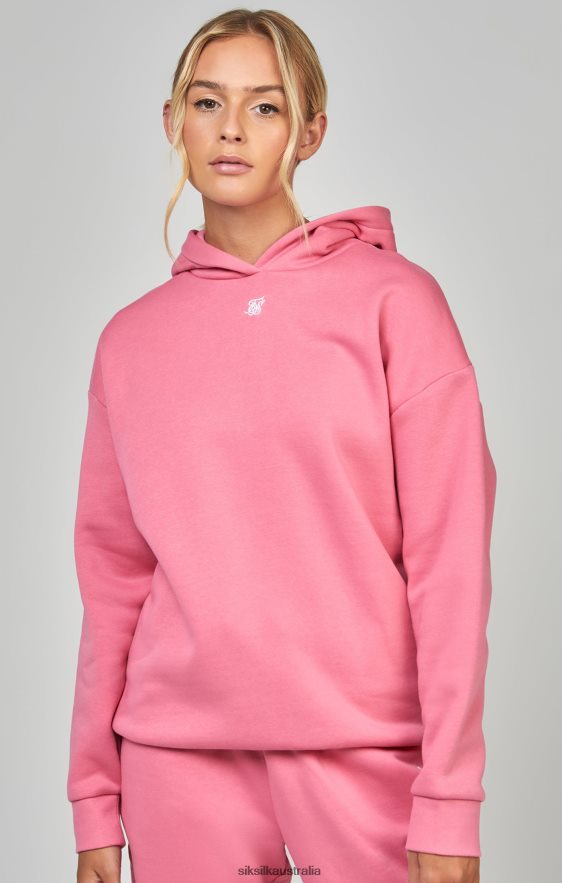 Women Apparel TB82N104 SikSilk Pink Essential Overhead Hoodie