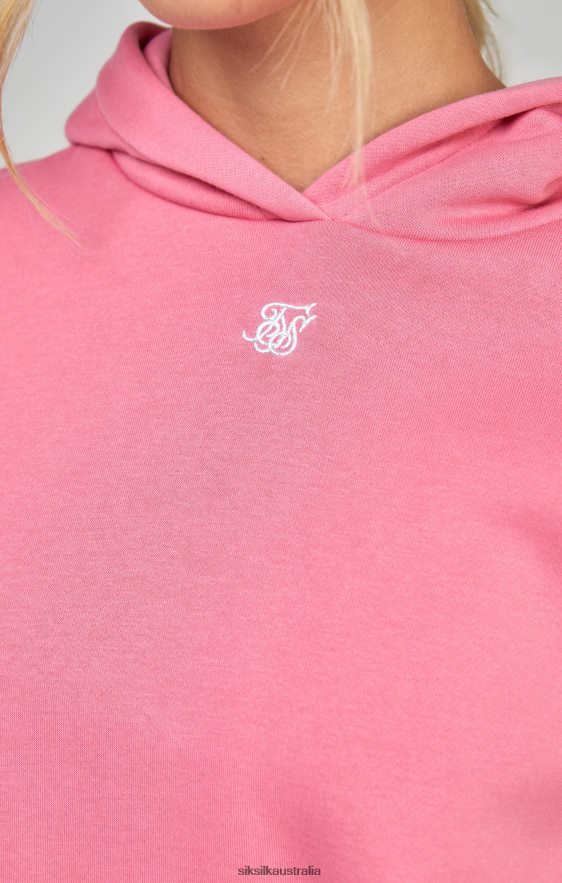 Women Apparel TB82N104 SikSilk Pink Essential Overhead Hoodie