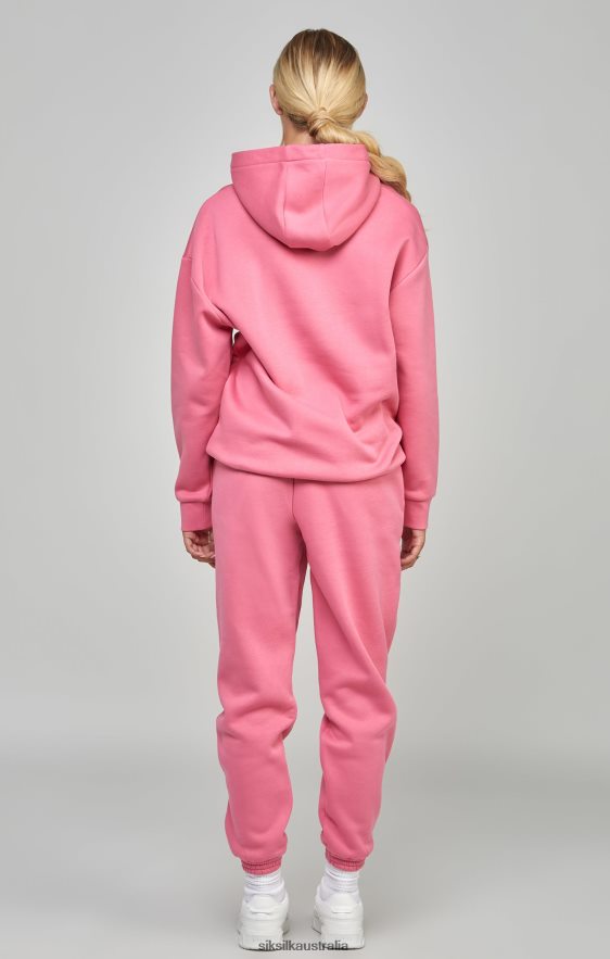 Women Apparel TB82N104 SikSilk Pink Essential Overhead Hoodie