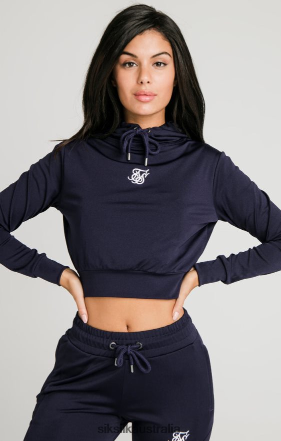 Women Apparel TB82N107 SikSilk Navy Essential Track Top