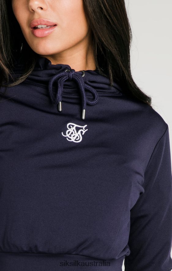 Women Apparel TB82N107 SikSilk Navy Essential Track Top