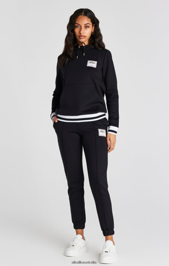 Women Apparel TB82N109 SikSilk Black Basketball Track Top