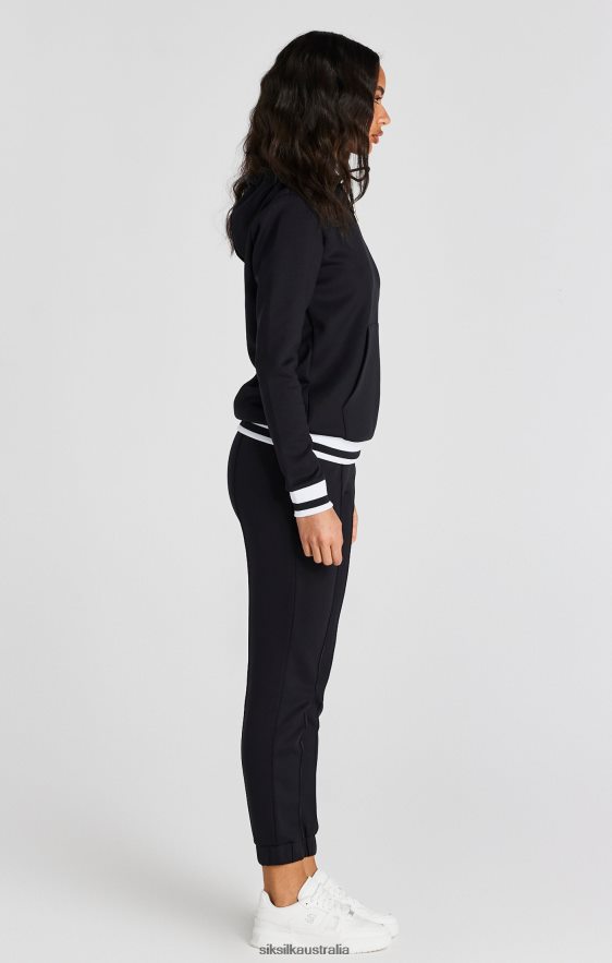 Women Apparel TB82N109 SikSilk Black Basketball Track Top