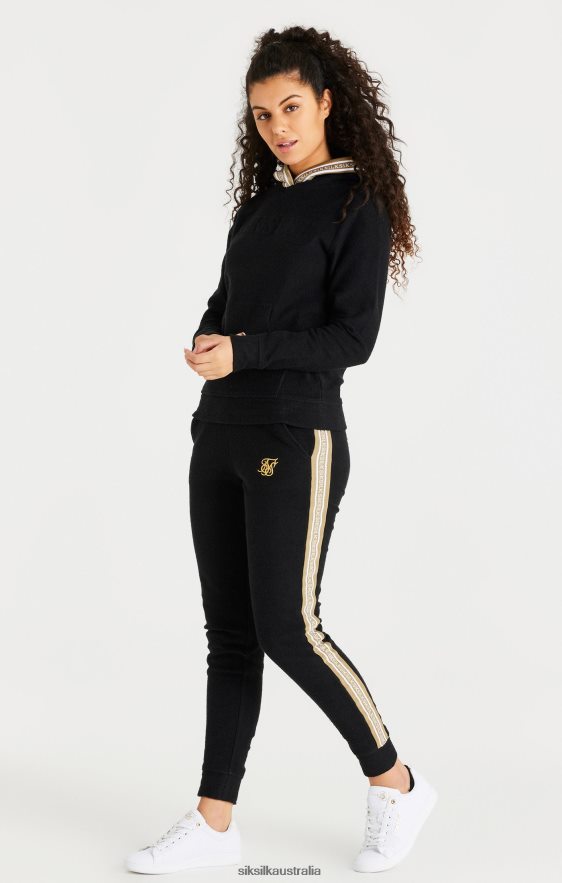 Women Apparel TB82N113 SikSilk Black Overhead Hoodie