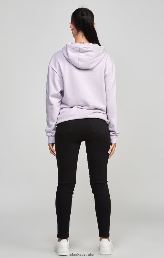 Women Apparel TB82N115 SikSilk Purple Oversized 89 Hoodie