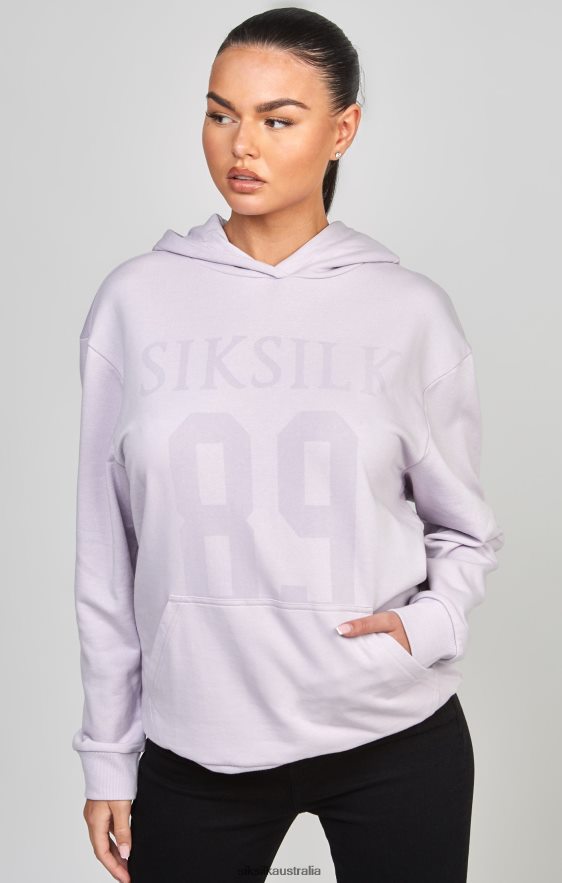 Women Apparel TB82N115 SikSilk Purple Oversized 89 Hoodie