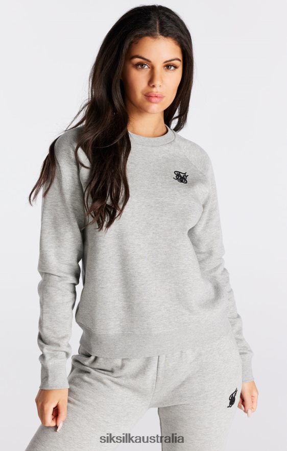 Women Apparel TB82N121 SikSilk Grey Marl Essential Crew Sweatshirt