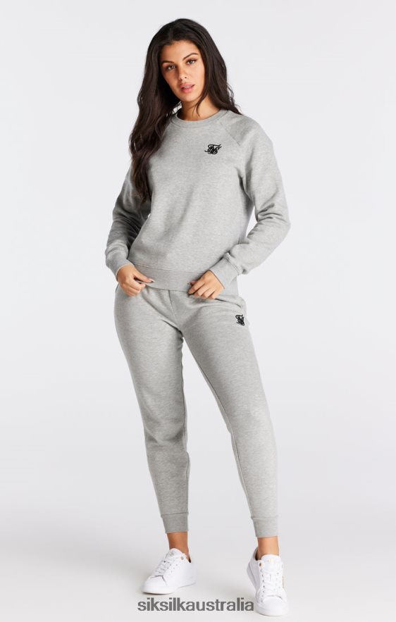 Women Apparel TB82N121 SikSilk Grey Marl Essential Crew Sweatshirt