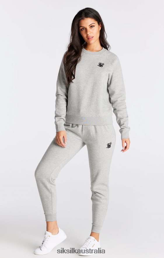 Women Apparel TB82N121 SikSilk Grey Marl Essential Crew Sweatshirt