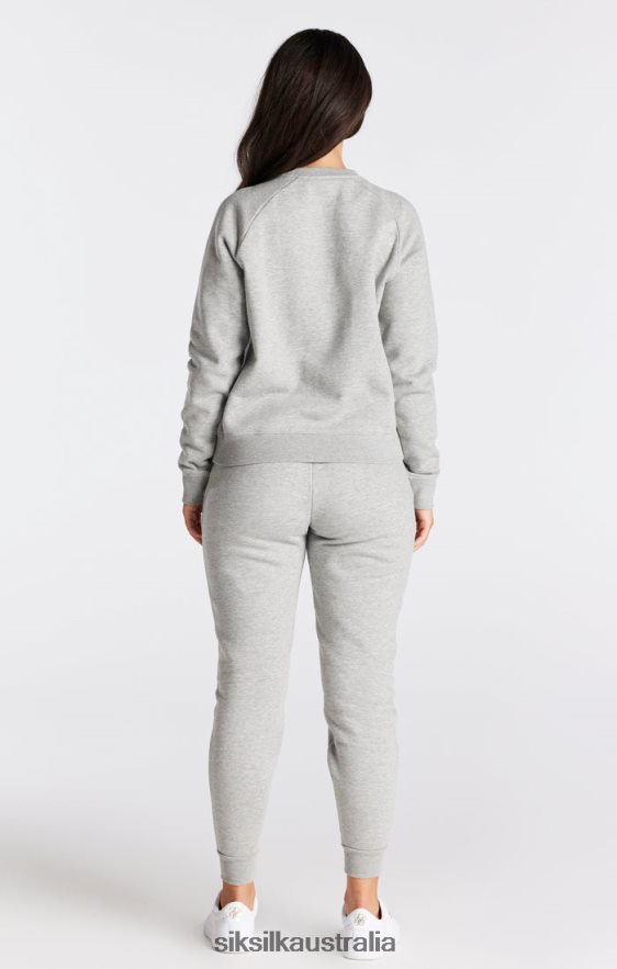 Women Apparel TB82N121 SikSilk Grey Marl Essential Crew Sweatshirt