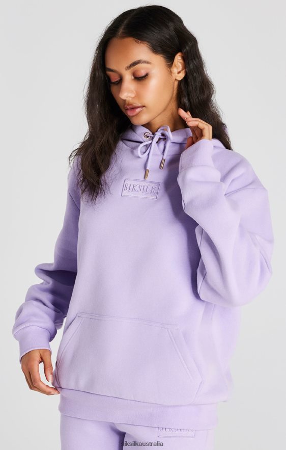 Women Apparel TB82N123 SikSilk Lilac Oversize Hoodie