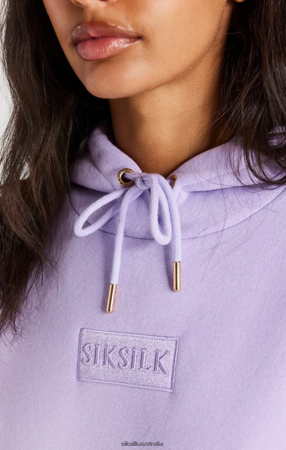 Women Apparel TB82N123 SikSilk Lilac Oversize Hoodie