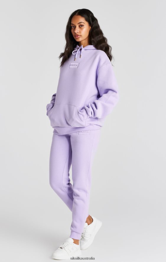 Women Apparel TB82N123 SikSilk Lilac Oversize Hoodie