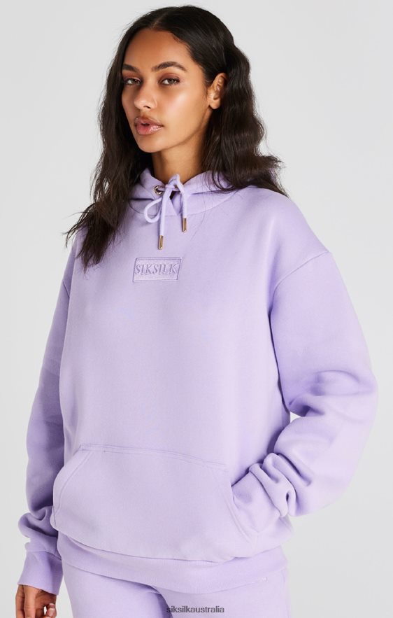 Women Apparel TB82N123 SikSilk Lilac Oversize Hoodie