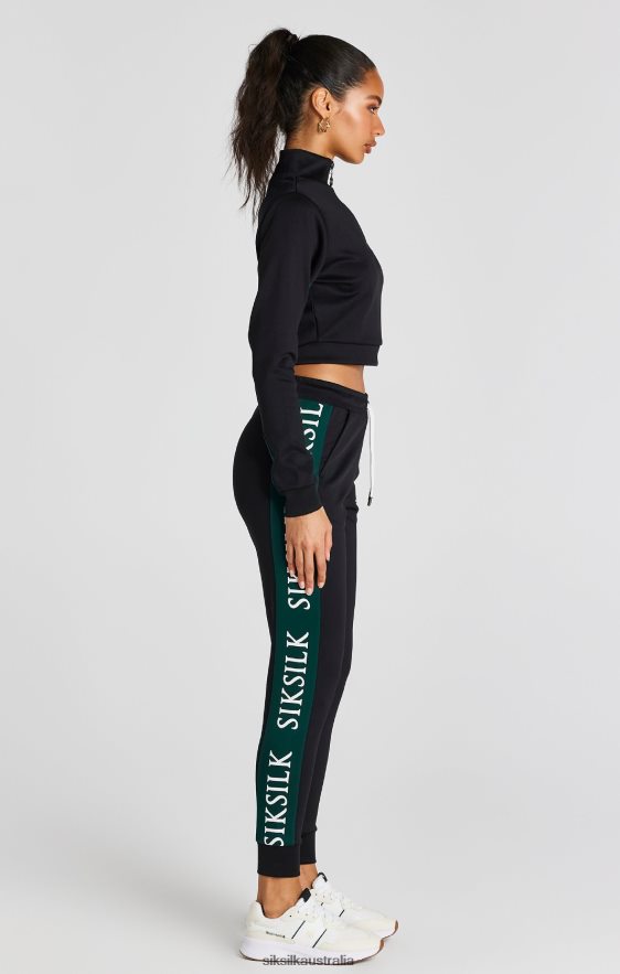 Women Apparel TB82N74 SikSilk Black Track Top