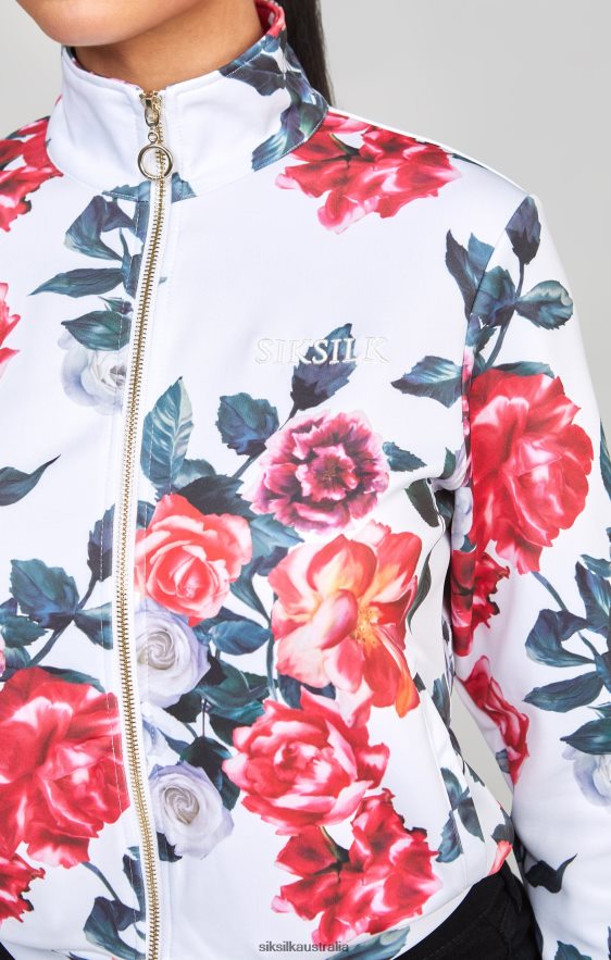 Women Apparel TB82N77 SikSilk Ecru Floral Track Top